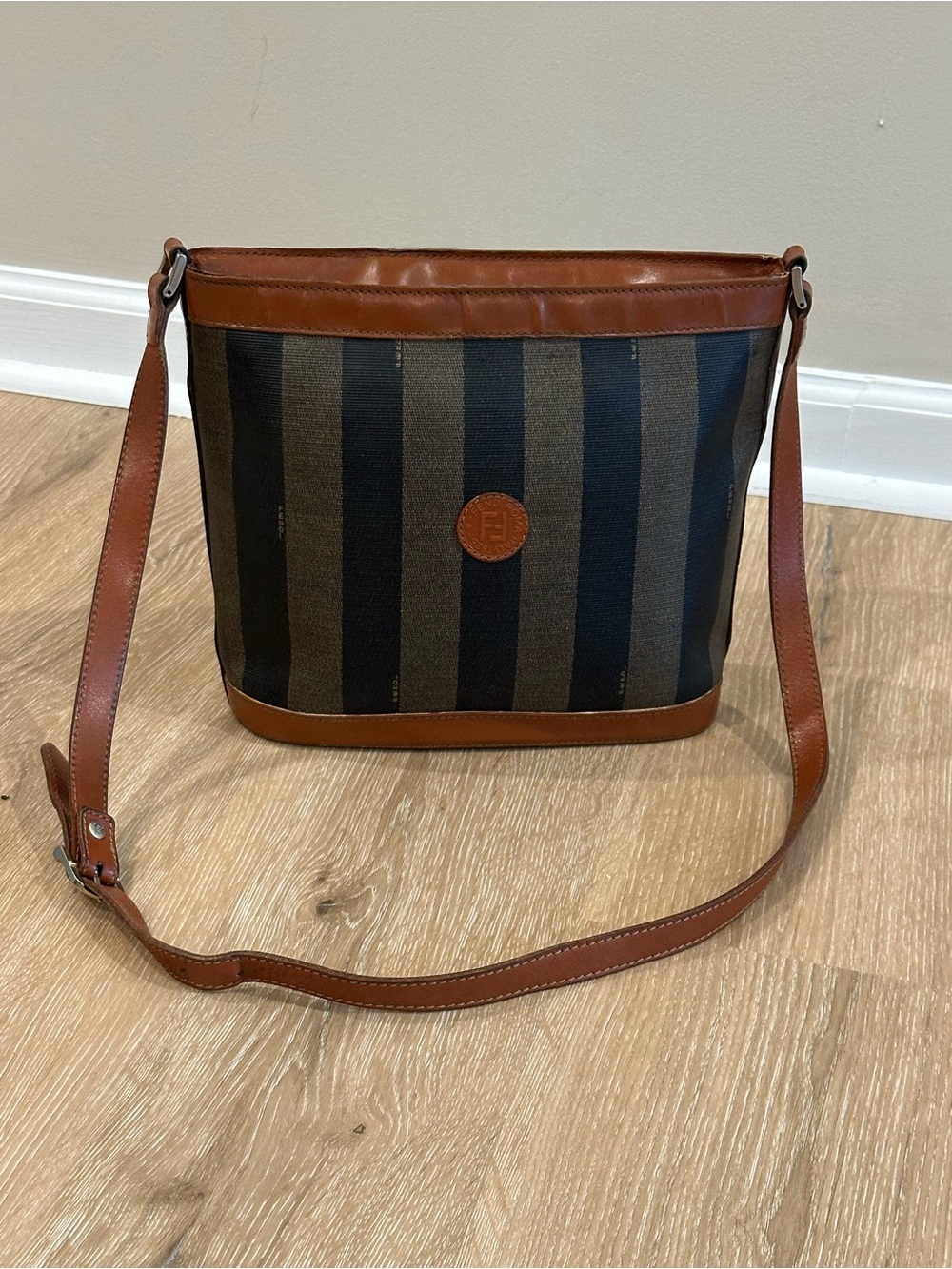 Fendi Pequin Vintage Bucket Bag